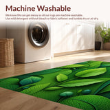 Ultra Soft Area Rug, Non Slip, Stain Resistant, Washable Area Rugs for Living Room, Bedroom, Cottagecore Green Moss Bathroom Mat Non-Slip Absorbent(Green)