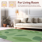 Ultra Soft Area Rug, Non Slip, Stain Resistant, Washable Area Rugs for Living Room, Bedroom, Tropical Sage Green Kitchen Runner Non-Slip(Green)