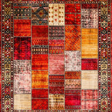 Elegant Mixed Motif in Diverse Tones(Red)