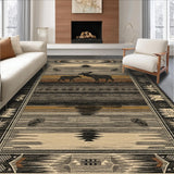 Ultra Soft Area Rug, Non Slip, Stain Resistant, Washable Area Rugs for Living Room, Bedroom, Rustic Wildlife Brown Tapestry(Gray)