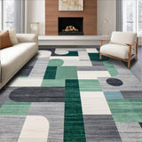 Ultra Soft Area Rug, Non Slip, Stain Resistant, Washable Area Rugs for Living Room, Bedroom, Vivid Modern Organic Shapes(Gray)