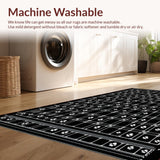 Ultra Soft Area Rug, Non Slip, Stain Resistant, Washable Area Rugs for Living Room, Bedroom, Unique Fluffy Black Animal Impression(Black)