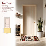 Ultra Soft Area Rug, Non Slip, Stain Resistant, Washable Area Rugs for Living Room, Bedroom, Vibrant Southwest Wildlife Aesthetic(Brown)