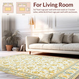 Ultra Soft Area Rug, Non Slip, Stain Resistant, Washable Area Rugs for Living Room, Bedroom, Blue Beige Area(Beige)