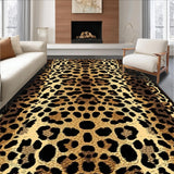 Ultra Soft Area Rug, Non Slip, Stain Resistant, Washable Area Rugs for Living Room, Bedroom, Sleek Earthy Animal Print Style(Brown)
