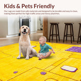 Ultra Soft Area Rug, Non Slip, Stain Resistant, Washable Area Rugs for Living Room, Bedroom, Charming Lighthearted Shaggy Accent(Yellow)