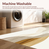 Ultra Soft Area Rug, Non Slip, Stain Resistant, Washable Area Rugs for Living Room, Bedroom, Serene Oasis Beige Area With Abstract Earth Tone Modern Aesthetic(Beige)