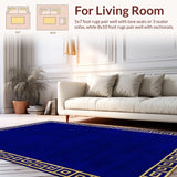 Elegant Gold Greek Key Motif(Blue)