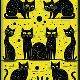 Ultra Soft Area Rug, Non Slip, Stain Resistant, Washable Area Rugs for Living Room, Bedroom, Charming Animal Motif in Black(Yellow)