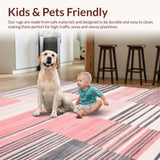 Trendy Textured Modern Stripes(Pink)
