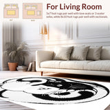 Ultra Soft Area Rug, Non Slip, Stain Resistant, Washable Area Rugs for Living Room, Bedroom, Cute Microfiber Bath Mat for Pet-Friendly Homes(Black)