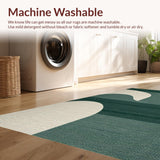 Contemporary Green Curvilinear Artwork(Green)