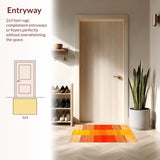 Ultra Soft Area Rug, Non Slip, Stain Resistant, Washable Area Rugs for Living Room, Bedroom, Vibrant Abstract Color Splash Design(Yellow)