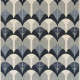 Ultra Soft Area Rug, Non Slip, Stain Resistant, Washable Area Rugs for Living Room, Bedroom, Art Deco Accent Rug with Symmetrical Fan Motif and Metallic Silver Highlights(Gray)