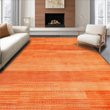 Ultra Soft Area Rug, Non Slip, Stain Resistant, Washable Area Rugs for Living Room, Bedroom, Sophisticated Simple Textural Element(Orange)