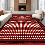 Ultra Soft Area Rug, Non Slip, Stain Resistant, Washable Area Rugs for Living Room, Bedroom, Luxurious Vintage Dice Layout(Red)
