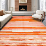 Ultra Soft Area Rug, Non Slip, Stain Resistant, Washable Area Rugs for Living Room, Bedroom, Rustic Orange Blush Design Fusion(Orange)