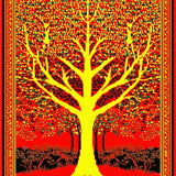 Ultra Soft Area Rug, Non Slip, Stain Resistant, Washable Area Rugs for Living Room, Bedroom, Striking Eclectic Nature Theme(Red)