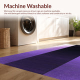 Ultra Soft Area Rug, Non Slip, Stain Resistant, Washable Area Rugs for Living Room, Bedroom, Luxurious Ombre Wave Pattern(Purple)