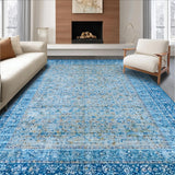 Ultra Soft Area Rug, Non Slip, Stain Resistant, Washable Area Rugs for Living Room, Bedroom, Blue Bow Rug: Modern Geometric Bow Pattern Carpet(Blue)