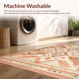 Ultra Soft Area Rug, Non Slip, Stain Resistant, Washable Area Rugs for Living Room, Bedroom, Classic Trellis Inspired Charm(Red)