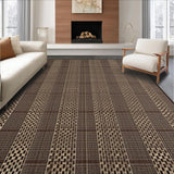 Ultra Soft Area Rug, Non Slip, Stain Resistant, Washable Area Rugs for Living Room, Bedroom, Trendy Abstract Diamond Layout(Brown)