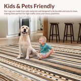 Vintage Boho Stripe Area(Brown)