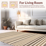 Ultra Soft Area Rug, Non Slip, Stain Resistant, Washable Area Rugs for Living Room, Bedroom, Versatile Indoor Medium Pile Meditation Rug(Beige)