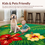 Ultra Soft Area Rug, Non Slip, Stain Resistant, Washable Area Rugs for Living Room, Bedroom, Colorful Geometric Coastal Charm(Green)