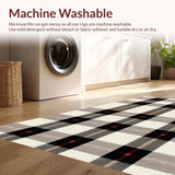 Ultra Soft Area Rug, Non Slip, Stain Resistant, Washable Area Rugs for Living Room, Bedroom, Checkered Minimalist Home Office Easy Clean Carpet(Beige)