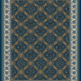 Contemporary Lattice Print with Depth(Blue)