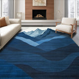 Majestic Mountain Silhouette Aesthetic(Blue)