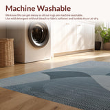 Ultra Soft Area Rug, Non Slip, Stain Resistant, Washable Area Rugs for Living Room, Bedroom, Contemporary Washable Nursery Area Rug in Neutral Tones(Gray)