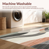 Ultra Soft Area Rug, Non Slip, Stain Resistant, Washable Area Rugs for Living Room, Bedroom, Artistic Beige Grey Multi with Abstract Design(Gray)