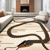 Ultra Soft Area Rug, Non Slip, Stain Resistant, Washable Area Rugs for Living Room, Bedroom, Vibrant Boho Wildlife Illustration(Beige)