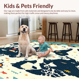 Geographical Discovery Round Area with Continents for Game Time(Black)