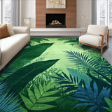 Ultra Soft Area Rug, Non Slip, Stain Resistant, Washable Area Rugs for Living Room, Bedroom, Lush Nature-Inspired Patterned Surface(Green)