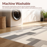 Ultra Soft Area Rug, Non Slip, Stain Resistant, Washable Area Rugs for Living Room, Bedroom, Modern Beige Area(Beige)