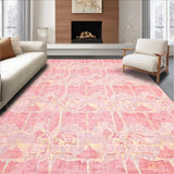 Ultra Soft Area Rug, Non Slip, Stain Resistant, Washable Area Rugs for Living Room, Bedroom, Sweet Bow Knot Rose Pink Vanity Rug Accent(Pink)