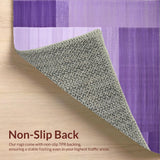 Ultra Soft Area Rug, Non Slip, Stain Resistant, Washable Area Rugs for Living Room, Bedroom, Stylish Textured Lilac Ensemble(Purple)