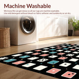 Ultra Soft Area Rug, Non Slip, Stain Resistant, Washable Area Rugs for Living Room, Bedroom, Dynamic Contemporary Symmetrical Shapes(Pink)