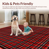 Elegant Geometric Checkers Motif(Red)