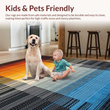 Ultra Soft Area Rug, Non Slip, Stain Resistant, Washable Area Rugs for Living Room, Bedroom, Elegant Earthy Tones Decorative Piece(Orange)