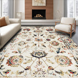 Chic Vintage Distressed Floral Design(Beige)