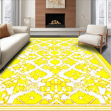 Ultra Soft Area Rug, Non Slip, Stain Resistant, Washable Area Rugs for Living Room, Bedroom, Stylish Minimalist Yellow Accent(Yellow)