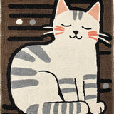 Ultra Soft Area Rug, Non Slip, Stain Resistant, Washable Area Rugs for Living Room, Bedroom, Modern Playful Feline Design(Gray)