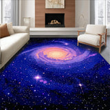 Ultra Soft Area Rug, Non Slip, Stain Resistant, Washable Area Rugs for Living Room, Bedroom, Dynamic Universe Inspired Aesthetic(Blue)