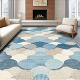 Ultra Soft Area Rug, Non Slip, Stain Resistant, Washable Area Rugs for Living Room, Bedroom, Unique Handcrafted Boho Elegance(Blue)