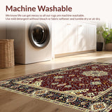 Bold Medallion Art Nouveau Influence(Red)