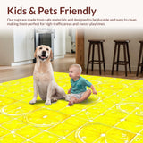 Ultra Soft Area Rug, Non Slip, Stain Resistant, Washable Area Rugs for Living Room, Bedroom, Eclectic Color Splash Composition(Yellow)